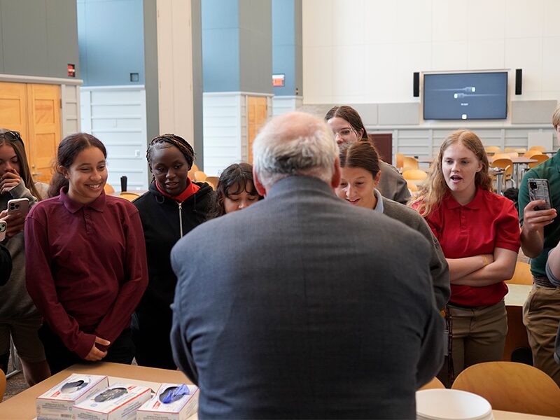 Milton Hershey School students gained career exposure from a neurosurgeon in an advanced placement psychology class.