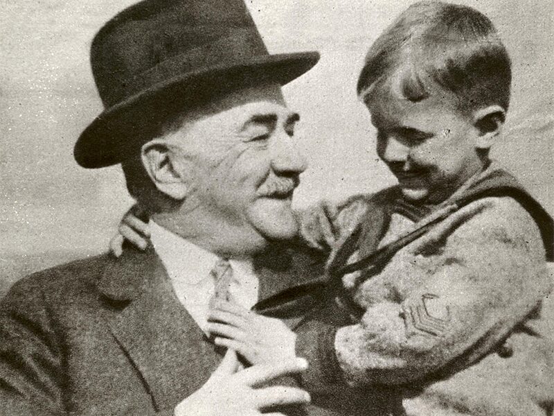 Milton Hershey and a young boy